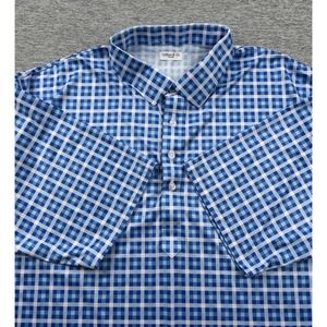 Blue Checkered Men's Polo Shirt